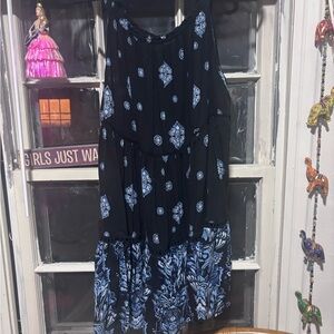Free People Black and Blue Tunic
